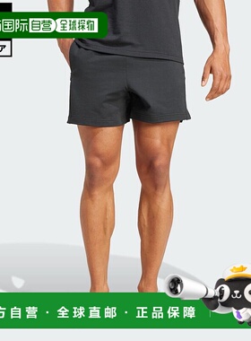 日本直邮 adidas Designed for Training男士瑜伽针织短裤 黑色 [