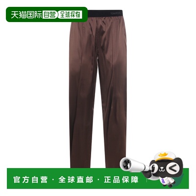 香港直邮Tom Ford 汤姆 福特 女士 棕色真丝长裤 PAW683FAX881ECD