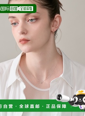 1h可退 日本直邮NOJESS 女士银镶月光石项链 简约个性设计三编扣