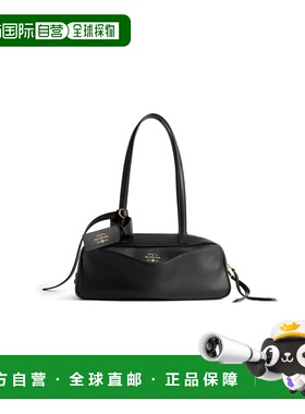 自营欧洲直邮Balenciaga巴黎世家 Carrie黑色牛皮革小号单肩包