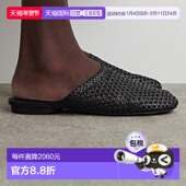 自营欧洲直邮COS 半拖鞋 女士编织真皮穆勒鞋 拖鞋