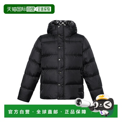 香港直邮BURBERRY 男士羽绒服 81052251 SS2025 黑色