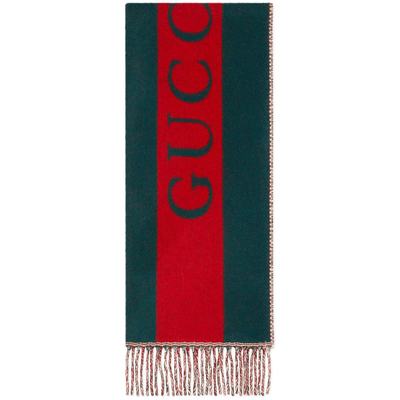 Gucci 古驰 男士 GUCCI CRUISE Scarfs 绿色围巾 765626