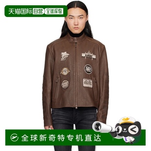Patch AMLTJT10 男士 1h可退 棕色 皮革夾克 香港直郵AMIRI Racer