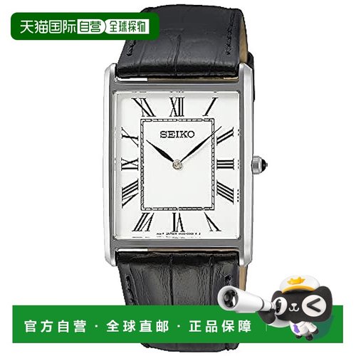 【日本直邮】SEIKO 手表 男士 方形设计 石英 SWR049 白色表盘 ×