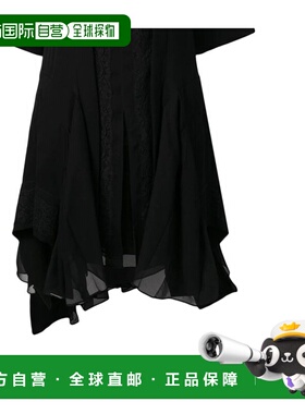 香港直邮CHLOÉ 女士半身裙 C19SRO83001001 SS2021 黑色 不对称百