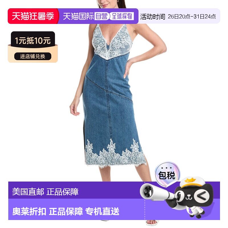自营 3.1 Phillip Lim牛仔吊带裙-蓝色 连衣裙性感美国直发奥莱