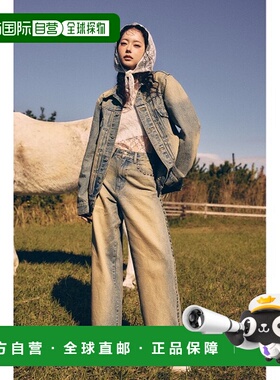 1h可退 日本直邮SLY 女士合成皮革装饰铆钉直筒裤 030ISR010651新