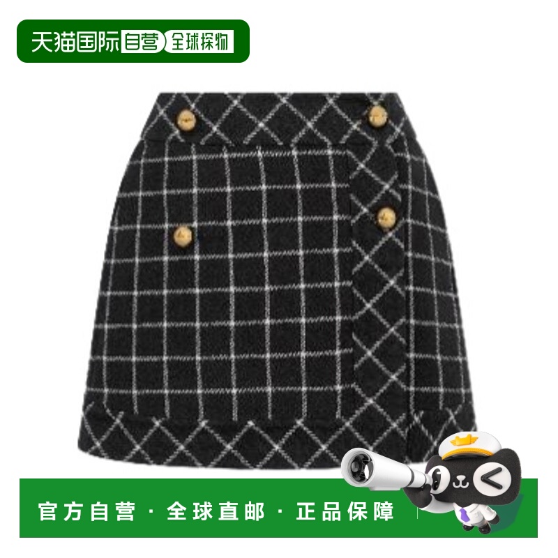 1h可退 香港直邮DIOR 女士半身裙 450J12A1589X9330 AW2024 黑色