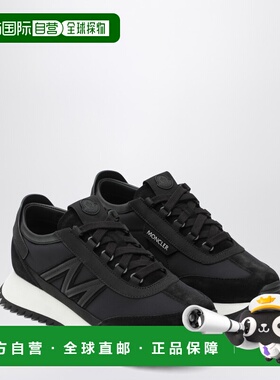 香港直邮Moncler 盟可睐 女士 Pacey2 绒面革牛巴革运动鞋(黑色)