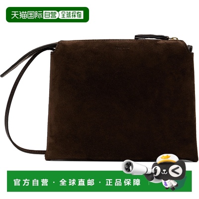 1h可退 香港直邮The Row 女士 棕色迷你 Nu Twin Suede 单肩包 W1