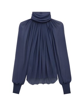 SAINT LAURENT 女士衬衫 810153Y065W4900 CO 蓝色