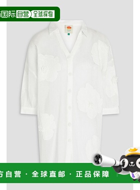 1h可退 香港直邮FARM RIO 女士 精饰棉质网纱衬衫 318903WHITE