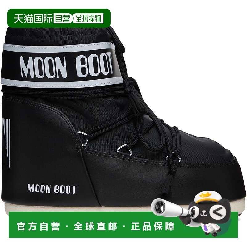 香港直邮潮奢 moon boot 月亮靴 男士 黑色 Icon Low Nylon 踝靴