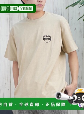 1h可退 日本直邮THRASHER 男女同款刺绣LOGO宽松短袖T恤 252TH1ST