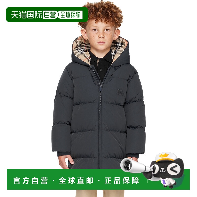 1h可退 香港直邮潮奢 Burberry 巴宝莉 女童 海军蓝 Hooded Down