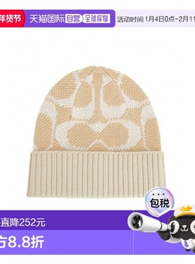 韩国直邮Coach蔻驰 士帽子306219666CO100440CAMEL高级感正品