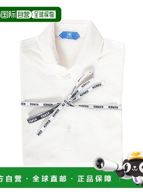 自营 kitonKired Posi短袖四分之一扣翻领衬衫-白色 美国奥莱直发