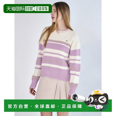 韩国直邮LOEUVRE 女士毛针织衫 Handcraft Stripe Pullover SK3SP1