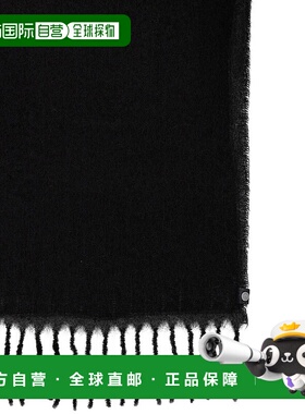 香港直邮CANADA GOOSE 女士围巾 5485W61 CO 黑色 SCARF WITH LOG