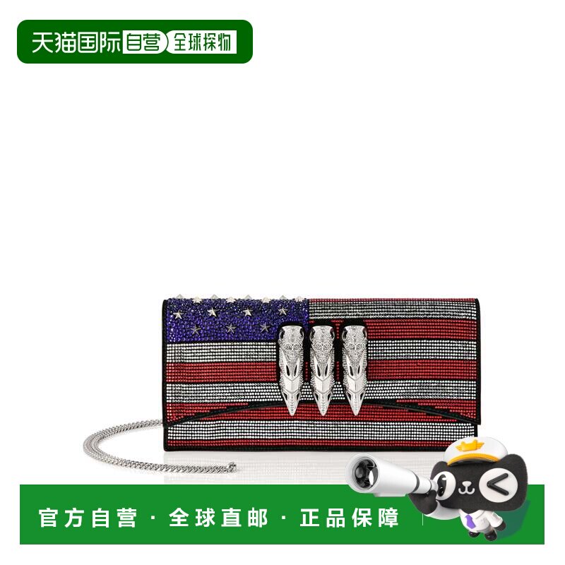 自营philipp pleinEagle Clutch Strass US Flag - multicolor 美 - 实物图