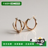 日本直邮cui cui K10YG 1h可退 黄金双层钩针耳环 779715配饰