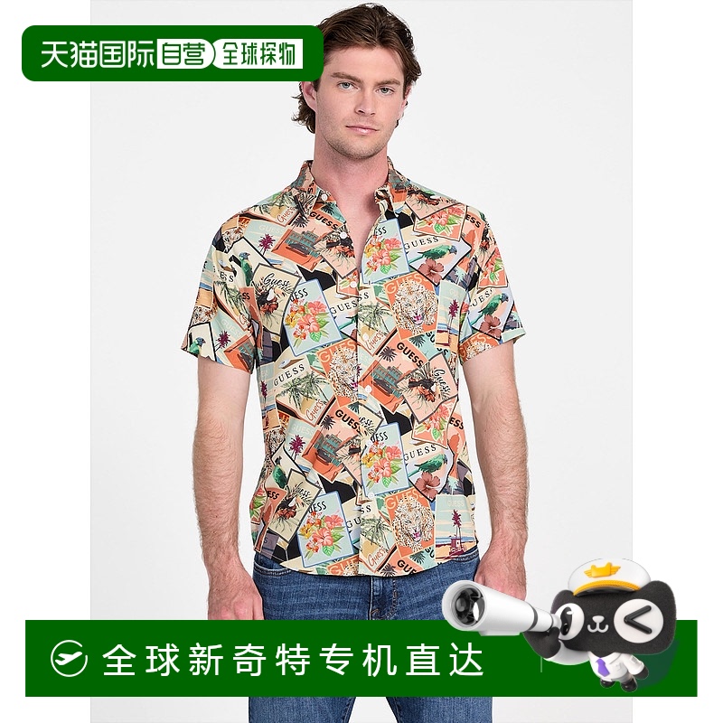 自营 guess罗伯托拼贴衬衫-黑色 【美国奥莱】直发