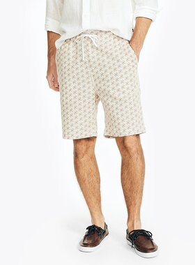 【美国奥莱】直发 Nautica 8.5 英寸印花 Cabana 短帆 - 白色 ns