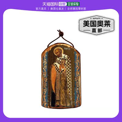 Designocracy 圣尼克木制希腊基督教东正教图标装饰 - 多色 【美