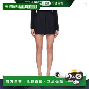香港直邮潮奢 海军蓝拼接短裙 Ami 女士 FSK028WV00 Paris 1h可退