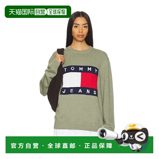 香港直邮Tommy Hilfiger 汤米 希尔费格 女士 混纺国旗毛衣 DM221