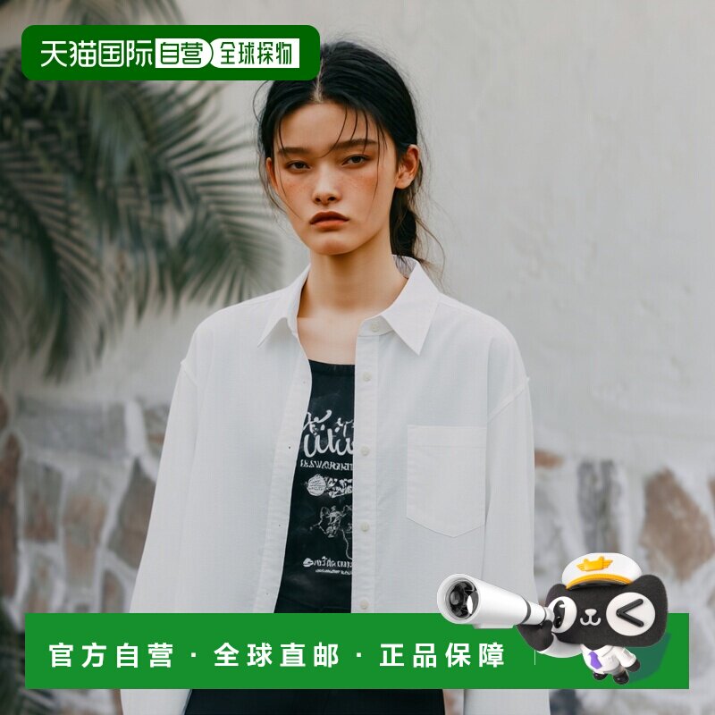 日潮跑腿GU极优 牛津短衬衫+OS美国规格 01 OFF WHITE WOMEN L 35