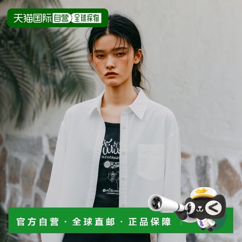 日潮跑腿GU极优 牛津短衬衫+OS美国规格 01 OFF WHITE WOMEN L 35