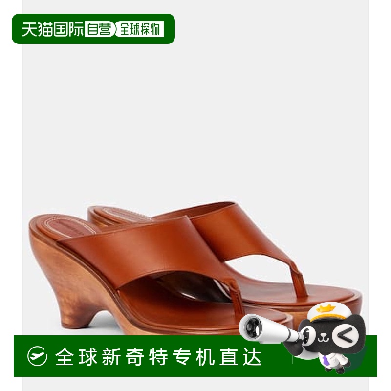 1h可退 香港直邮ZIMMERMANN 女士 Wild 95 皮质坡跟人字拖