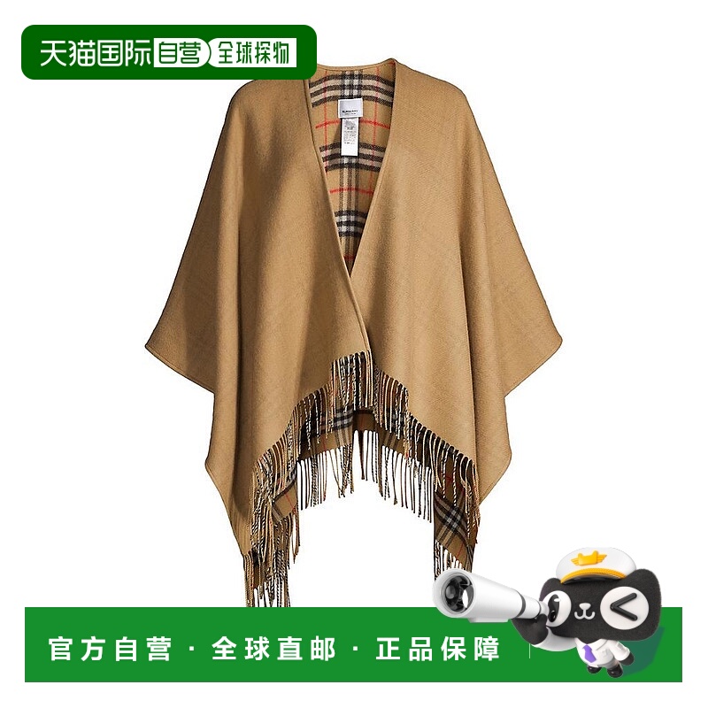1h可退 【美国直邮】burberry 女士 毛衣斗篷大衣