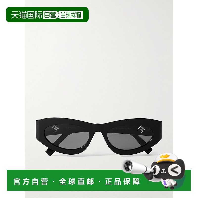 1h可退 香港直邮潮奢 Fendi 芬迪 女士 FF 钻石猫眼醋纤太阳眼镜