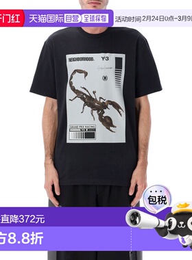 1h可退 香港直邮Y-3 男士 NBHD SCORPION 宽松款印花T恤 KC8823B