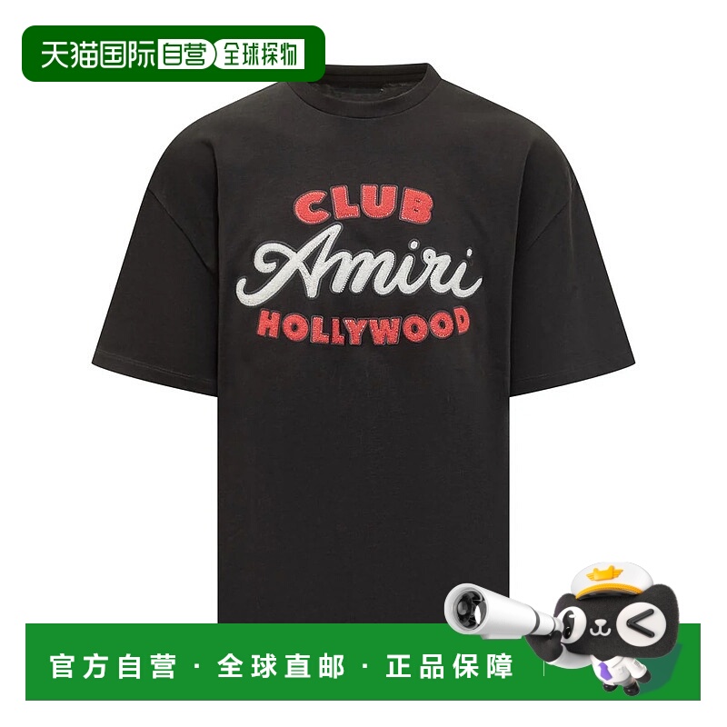 1h可退 香港直邮AMIRI 男士T恤 AMJYTE1243BLACK AW2025 黑色 Ami