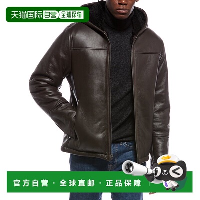 自营Vince Shearling Hooded Jacket - brown 美国奥莱直发