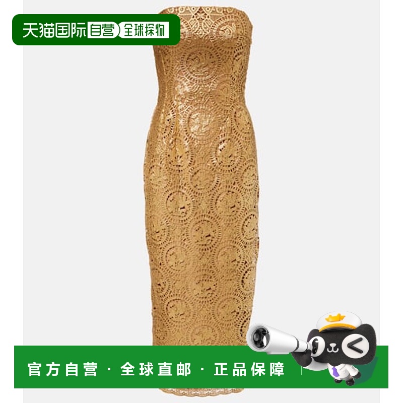 1h可退 香港直邮EMILIA WICKSTEAD 女士 Leila 凸纹花边蕾丝中长