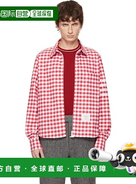 1h可退 香港直邮Thom Browne 汤姆 布朗 男士 红色 4-Bar Gingham