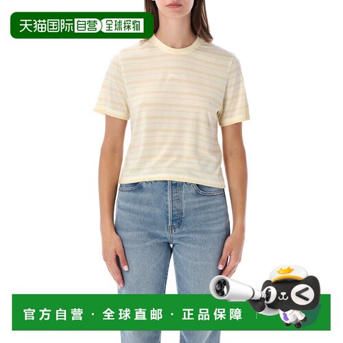香港直邮MAISON KITSUNE 女士 条纹婴儿T恤 QW00105KJ7034