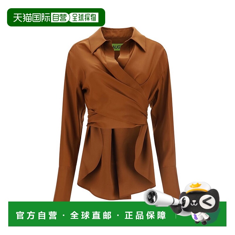 自营GAUGE81 Sabinas女式衬衫-棕色 美国奥莱直发长袖