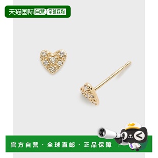 1h可退 日本直邮NOJESS Tiny Motif K10钻石心形耳环 30243112034