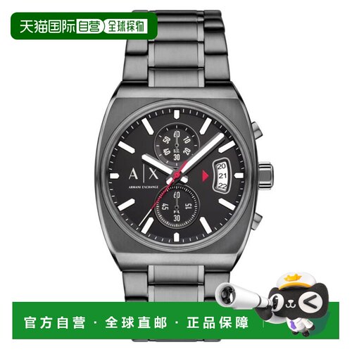 自营Armani Exchange Men's Oliver Black Dial Watch - black 美