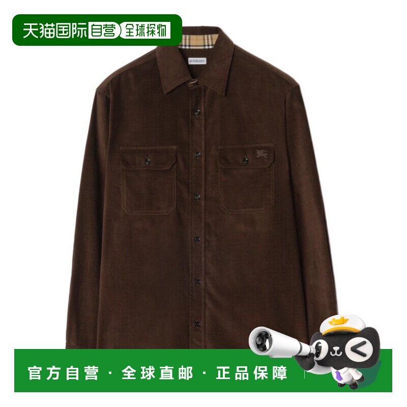 香港直邮BURBERRY/博柏利 男士 灯芯绒外套式衬衫【付后1h可退】图片
