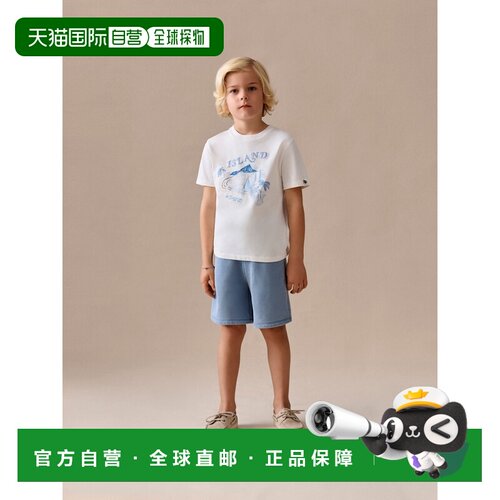 欧洲直邮Bonpoint小樱桃 Egon休闲短裤 男孩蓝色棉质