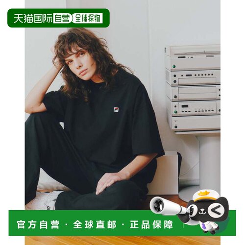 日本直邮FILA 短袖T恤/春夏T恤/休闲服饰/男女同款（黑色）斐乐