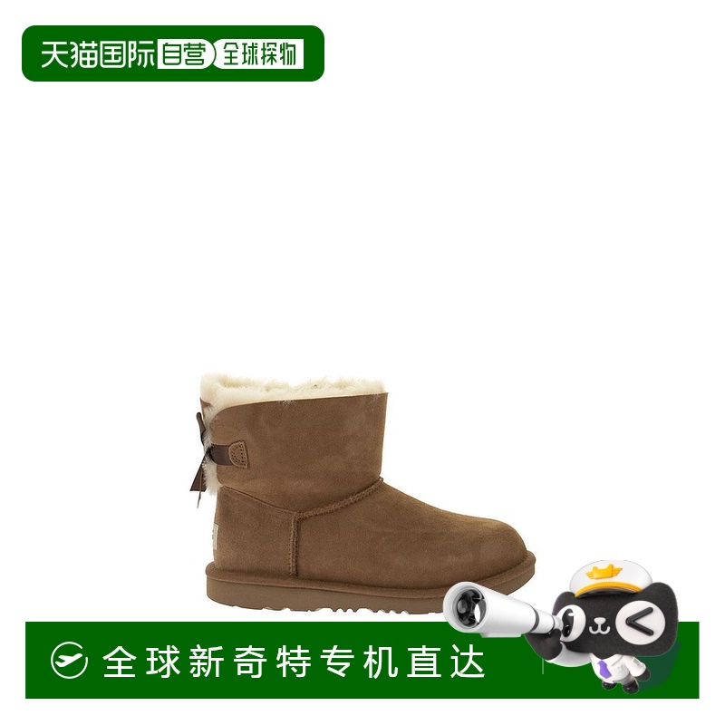 1h可退 香港直邮UGG 女童童靴 1017397TCHE 棕色 迷你 Bailey Bow