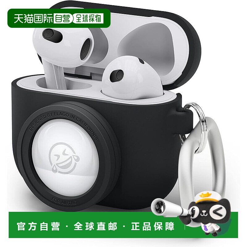 【日本直邮】elago AirPods3相机造型硅胶保护壳带挂钩 SNAP SHOT